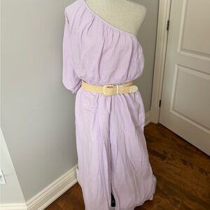 DKNY Lilac Top and Pants Set in Cotton